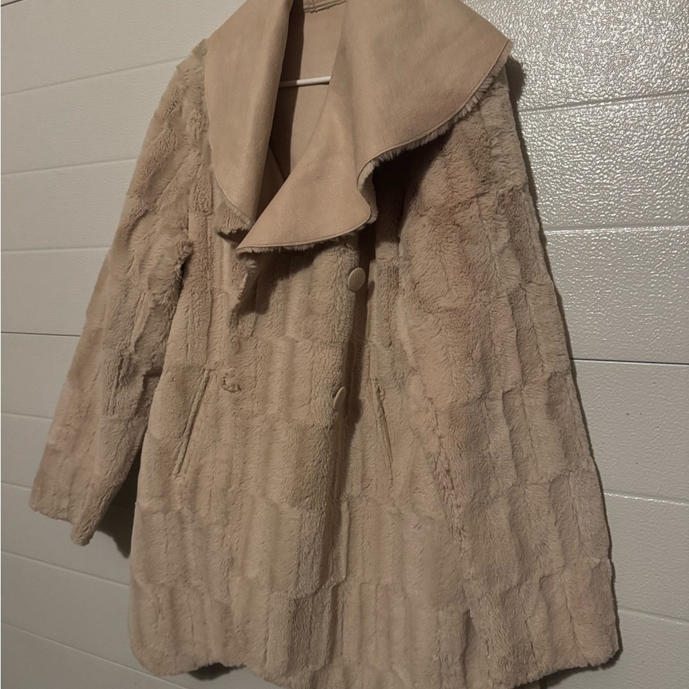 Cozy Tan Teddy Jacket for Women